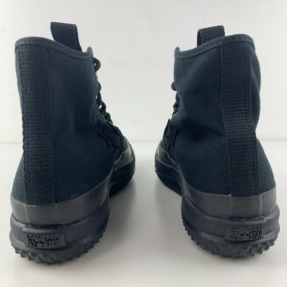 Converse High Tops Mens Size 9 Bosey MC Womens 10.5 Triple Black Water Repellent - Picture 7 of 10